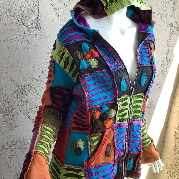Colorful Patchwork Women's Jacket - Picture 10 of 10